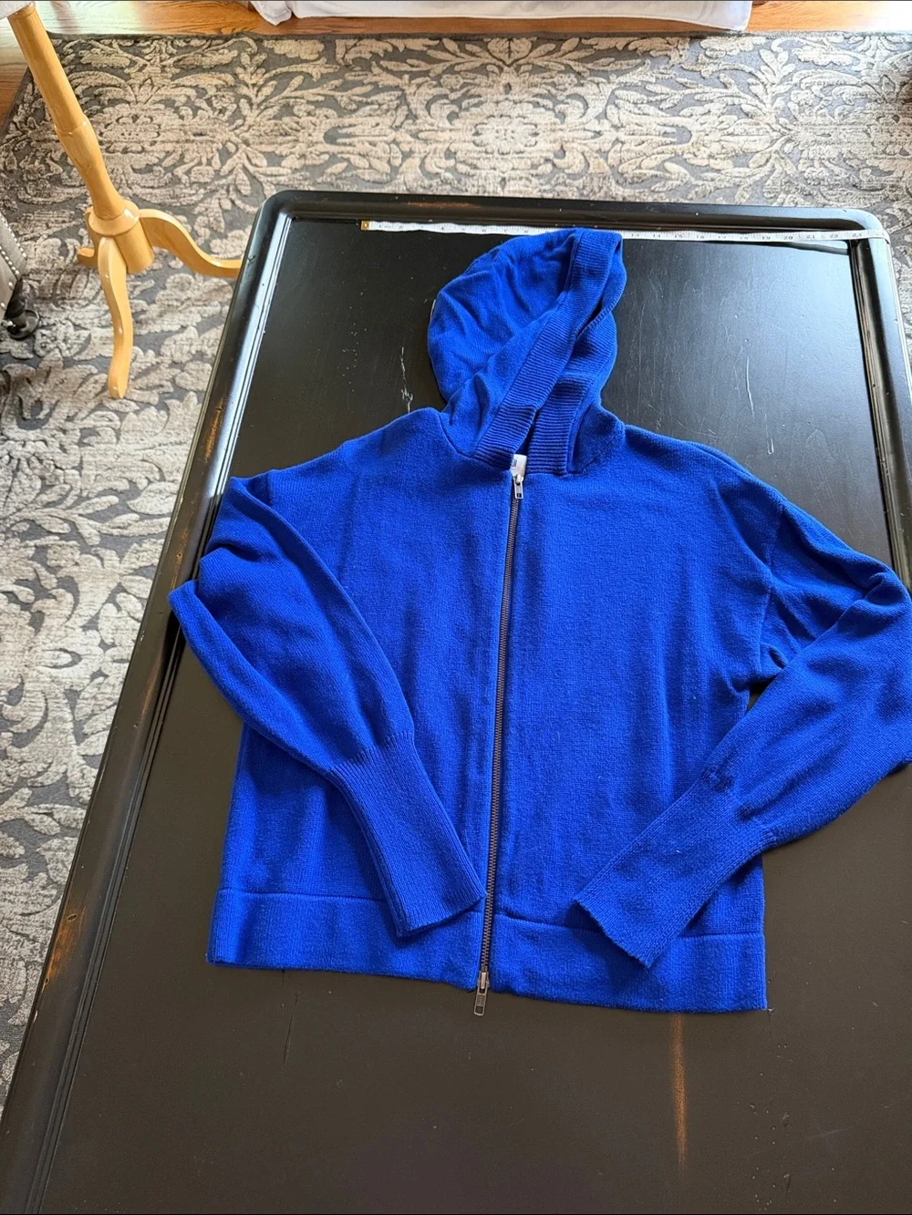 CAbi Zip-Up Hoodie Sweater in Royal Blue#4560